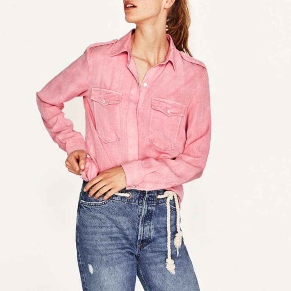 Barbie Pink Zara premium denim collection shirt
